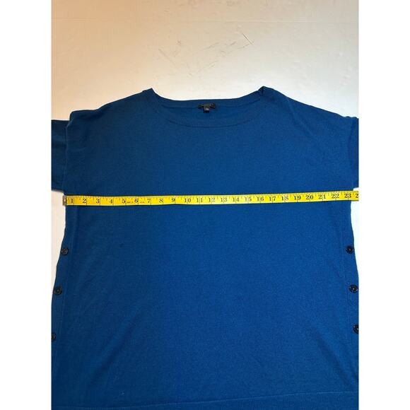 Talbots Size 1Xp Crew Neck Long Sleeve Side Button Pullover Lambswool Sweater - Picture 6 of 8